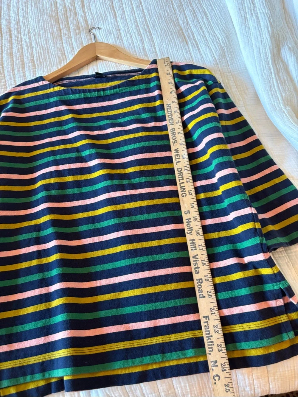 J. Crew Cotton Boat Neck Striped Top. Size Small.